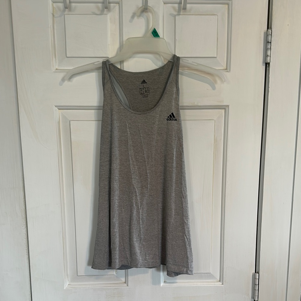 Adidas grey women’s tank size large - Picture 1 of 4